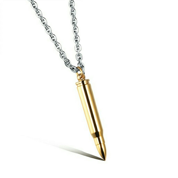 Bullet Pendant with Necklace - New in 3 colors - Picture 4 of 6