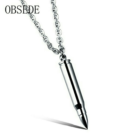 Bullet Pendant with Necklace - New in 3 colors - Picture 5 of 6