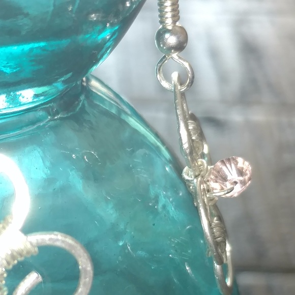 Sterling Silver & Swarovski Earrings Handmade - Picture 6 of 7