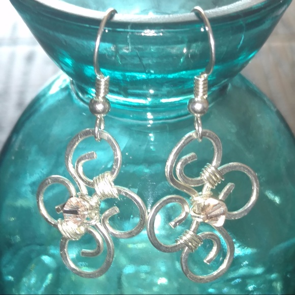 Sterling Silver & Swarovski Earrings Handmade - Picture 7 of 7