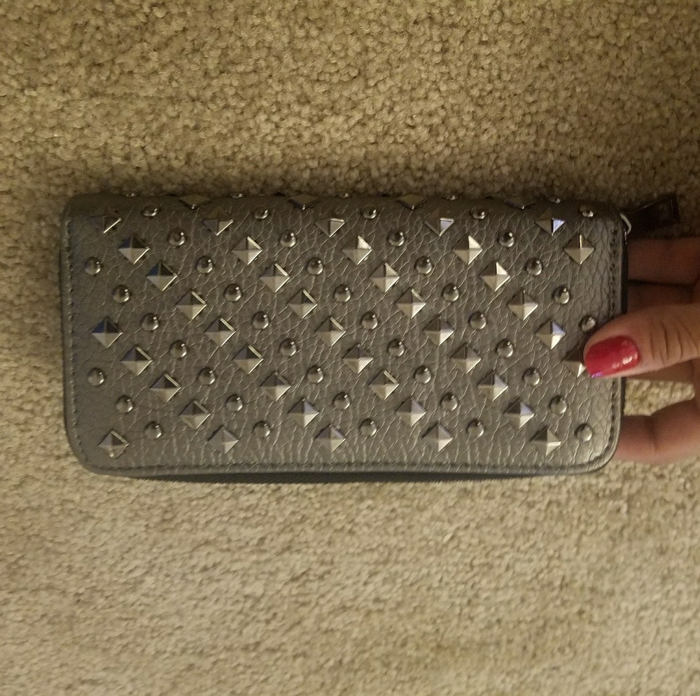 Studded Silver Wallet