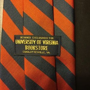 University of Virginia Orange/Navy Blue Tie