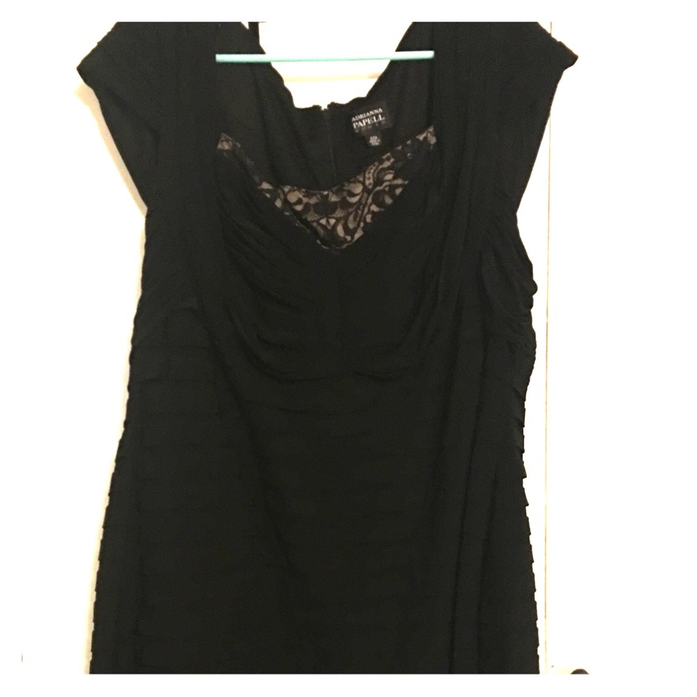 Adrianna Papell cocktail dress black/beige