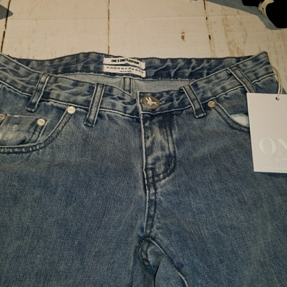 🆕One Teaspoon Freebirds Rigid Skinny Jeans Blue - Picture 6 of 7