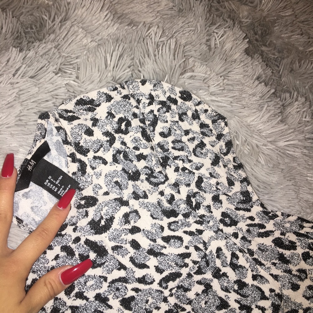 cheetah nude and black top