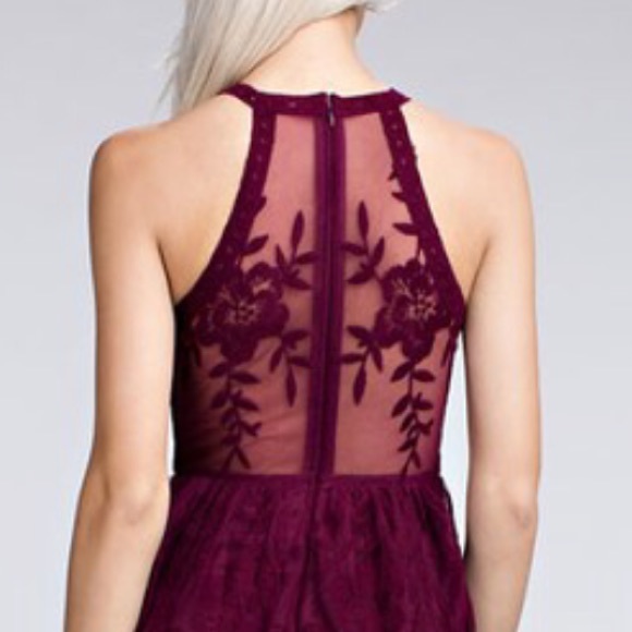 Halter Lace Maxi Romper - Picture 5 of 7