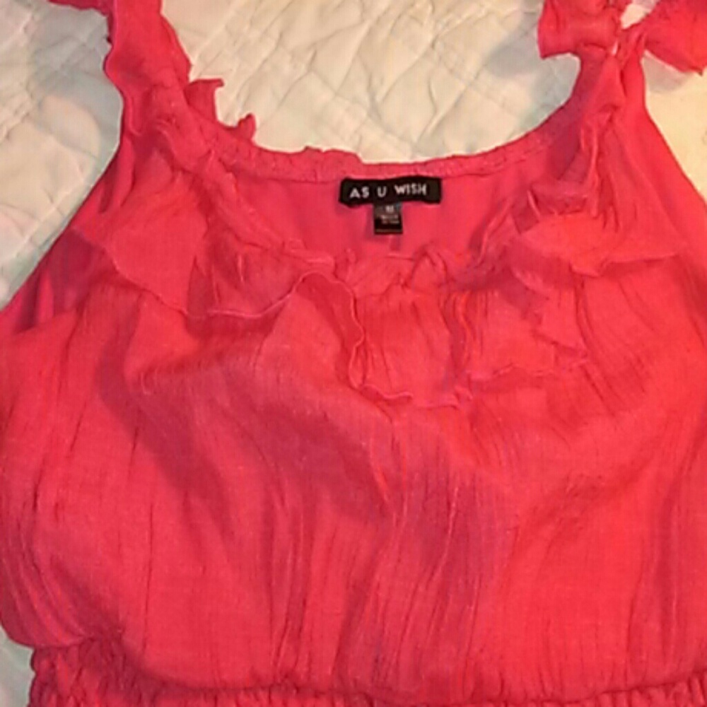 💥Flirty As U Wish Gauzy Coral Dress🐦
