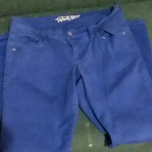 JUNIORS BLUE SKINNY LEGGED PANTS SIZE 12