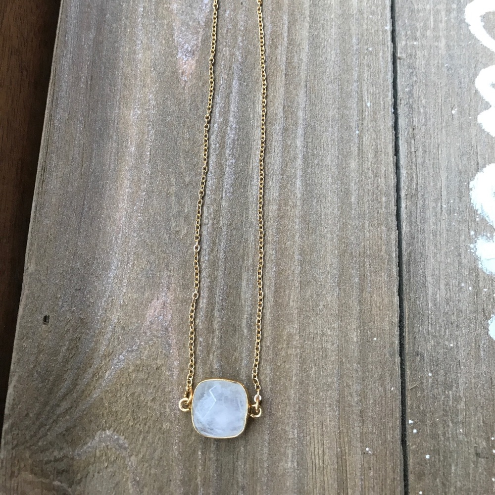 Moonstone gold necklace