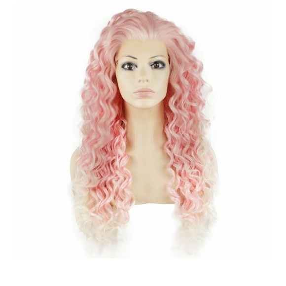 Beautiful White Tip Pink LaceFront Wig 24-26 inch main image 4