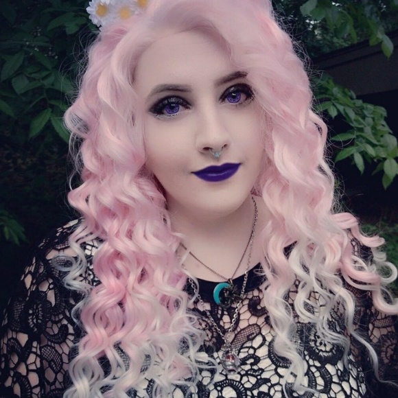 Beautiful White Tip Pink LaceFront Wig 24-26 inch main image 5