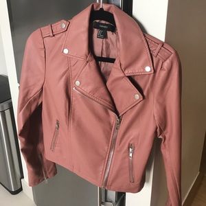Pink leather jacket