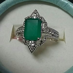 Sterling & Green Onyx Ring - NWT