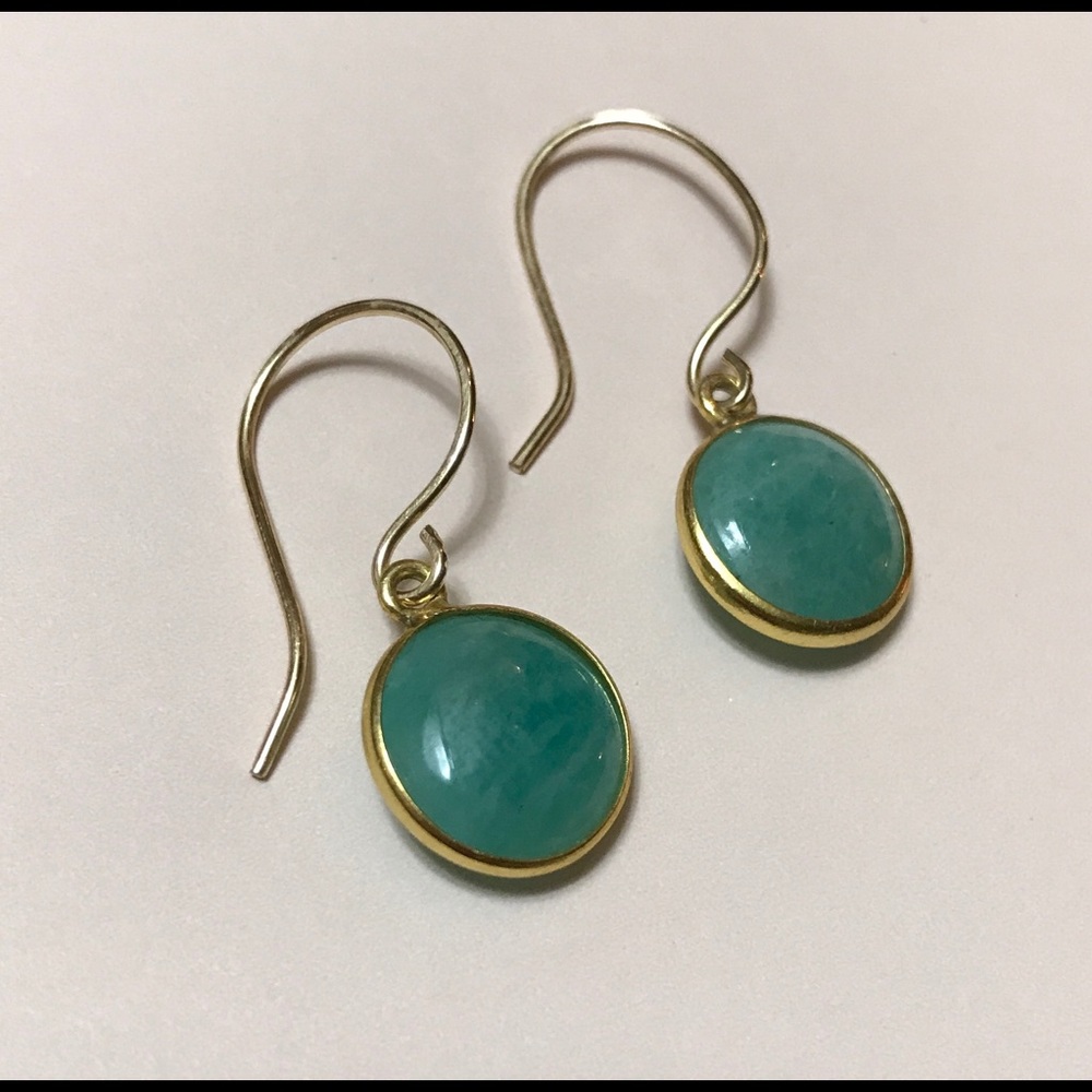 14k gold filled earrings with Amazonite gemstone