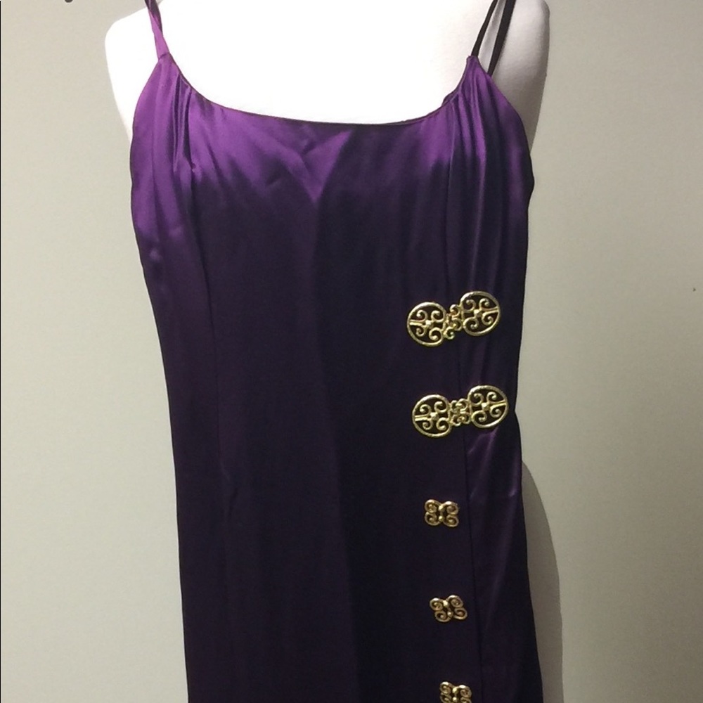 Purple dress with gold accents