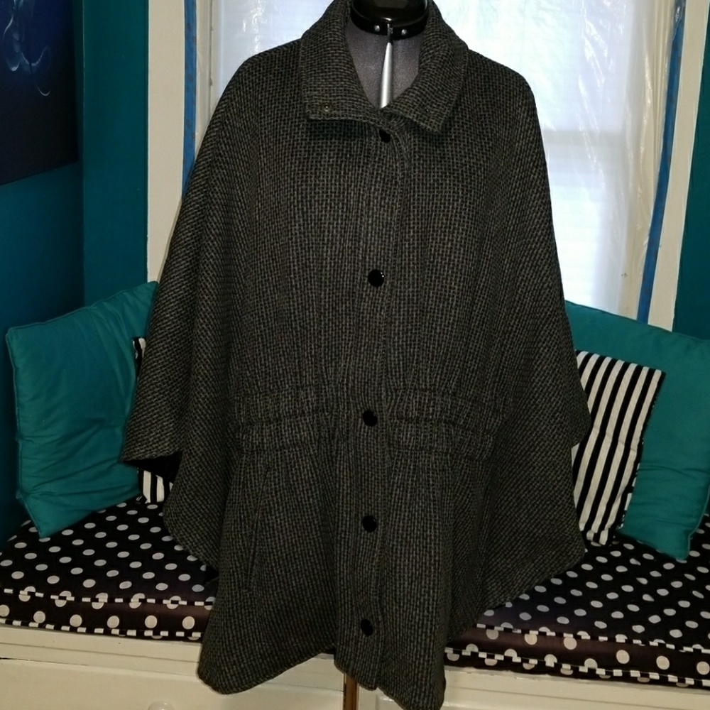 Poncho jacket.