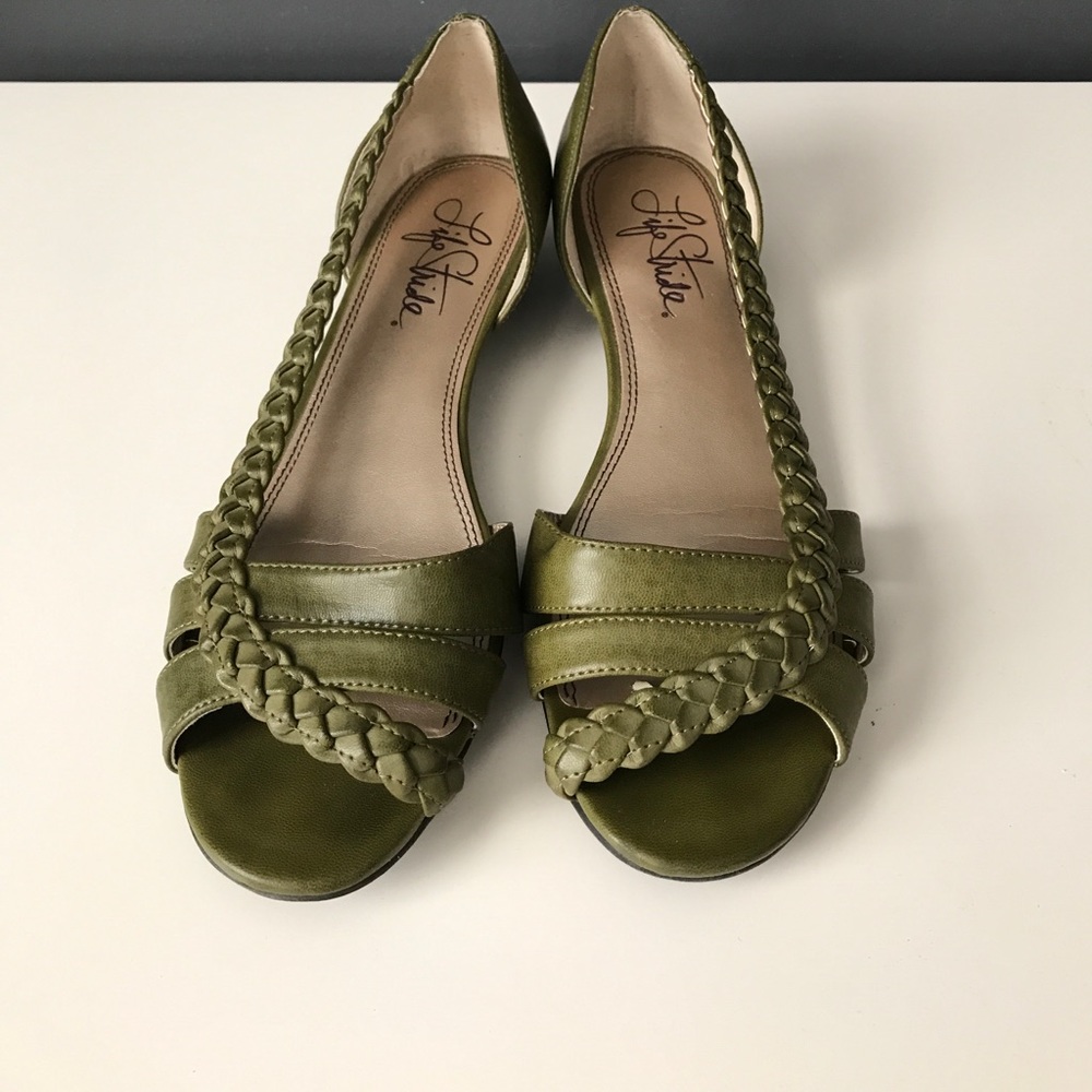 Life stride open to wedge sandals