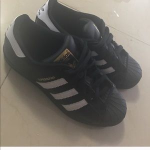 Black superstar adidas