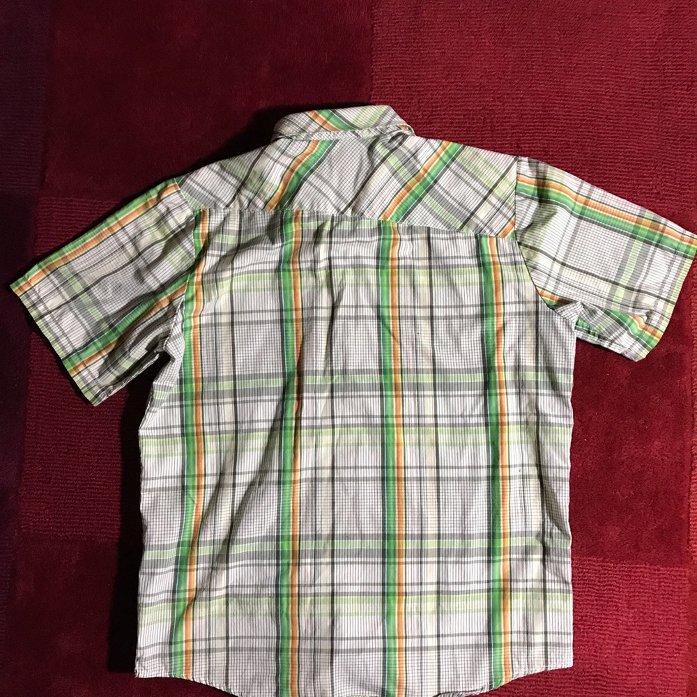 NWOT Volcom youth plaid button-down shirt, XL - Picture 2 of 5