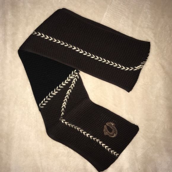 100% Authentic True Religion Ribbed Knit Scarf - Picture 2 of 6