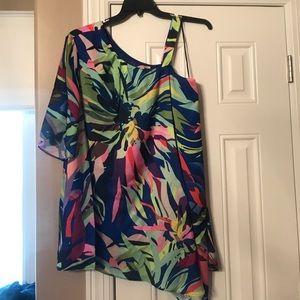 Gibson and Latimer one shouldered Tropical shirt.