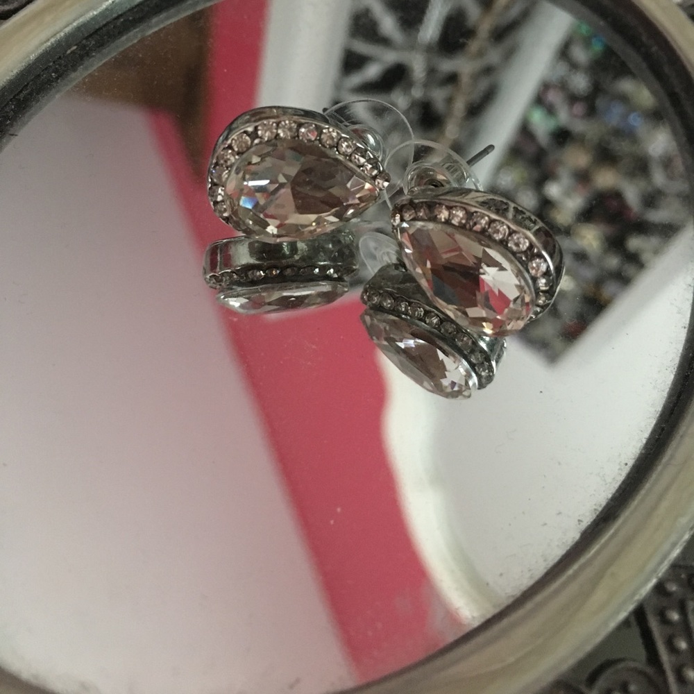 Silver teardrop earrings Charming Charlie's
