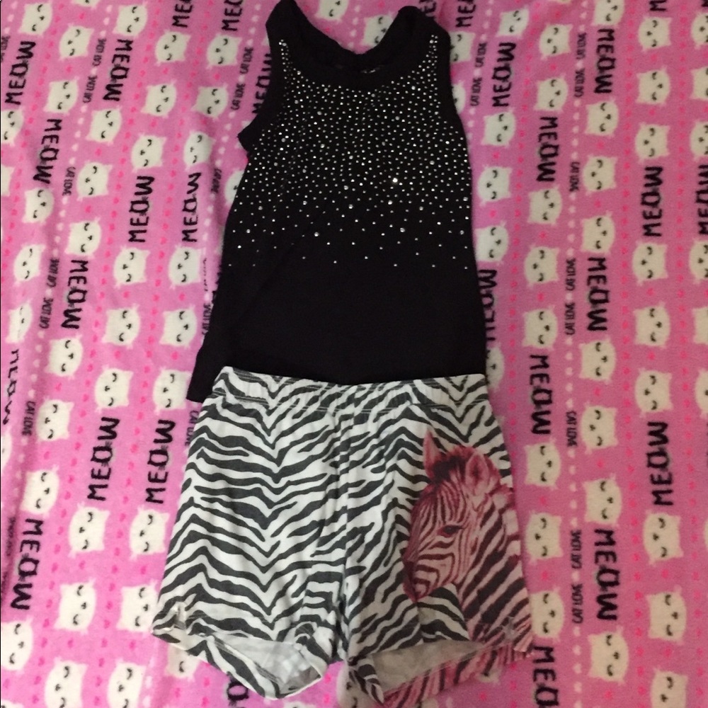 Justice Shirt And Shorts Bundle!