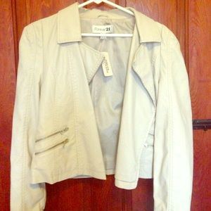 NWT asymmetrical zip moto leather jacket