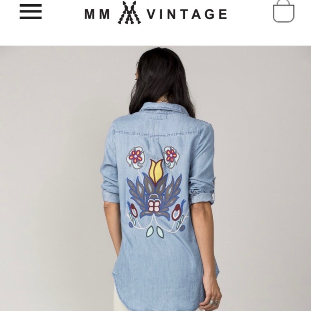 Miss Me Vintage Denim Top