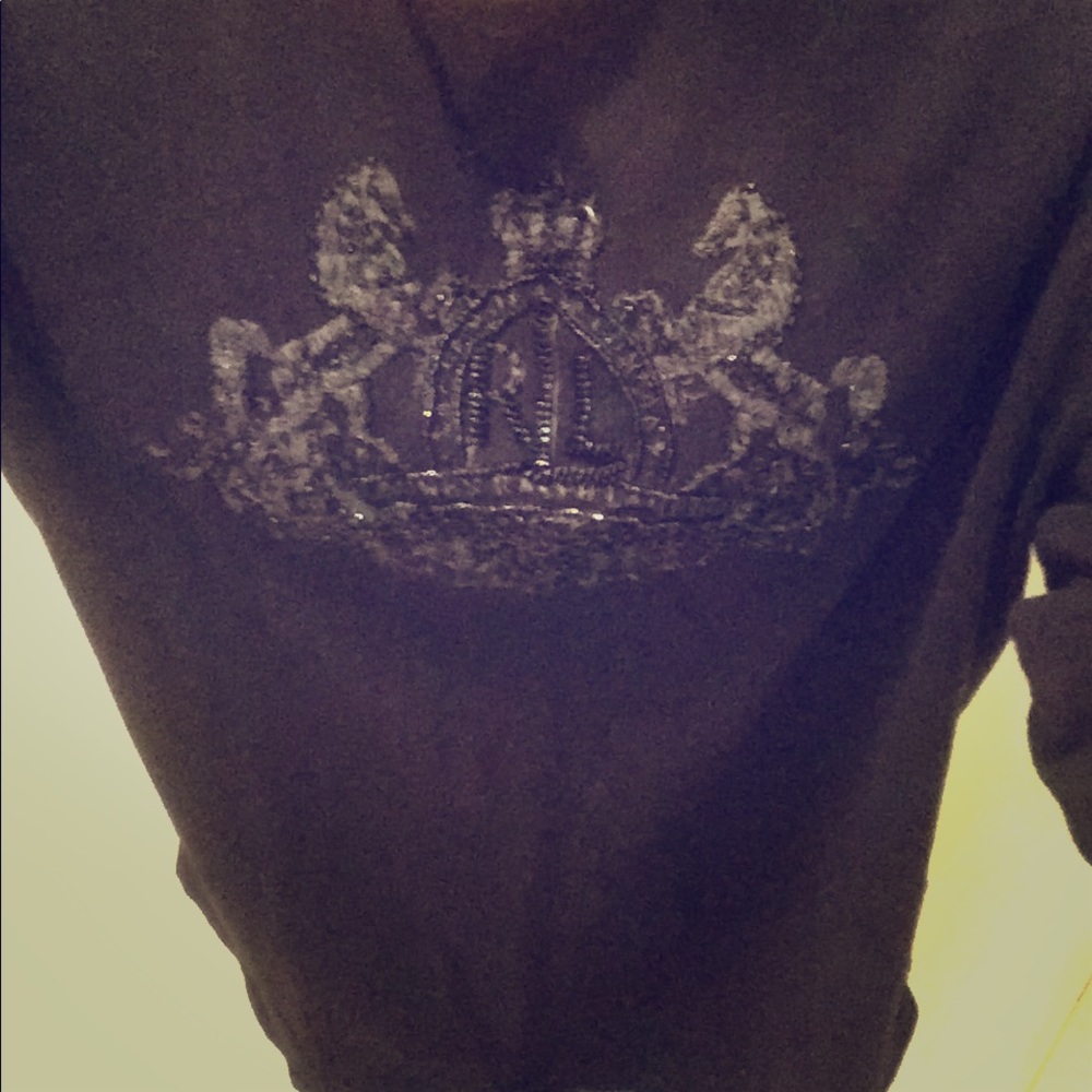 Ralph Lauren/black/beaded logo/shirt/Xl