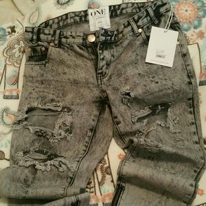 One by One Teaspoon - Trashed Free Birds jeans