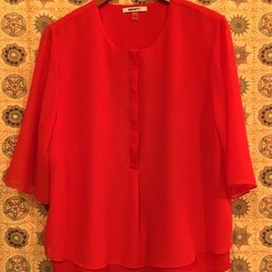 DKNYC orange blouse