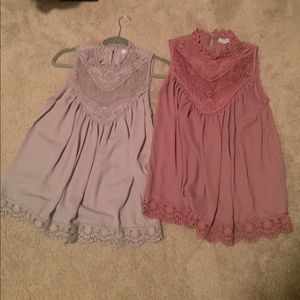 2 "A Dip of Darling" boutique blouses.