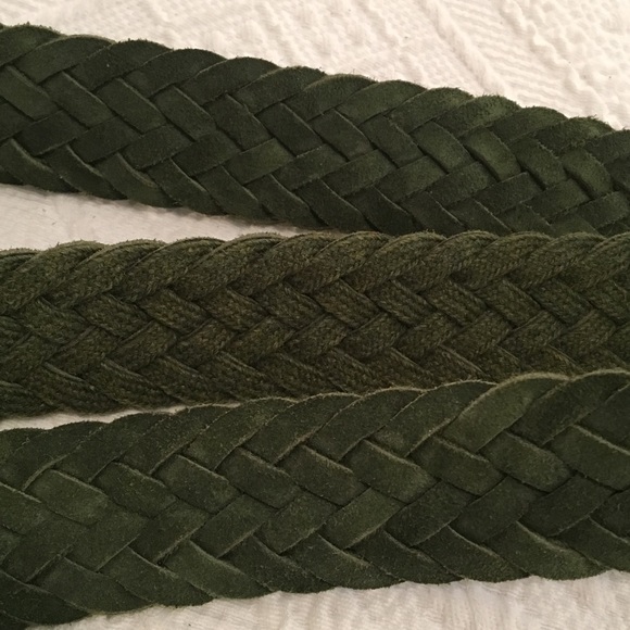 Mr. Porter - Anderson\'s Woven Green Suede Belt