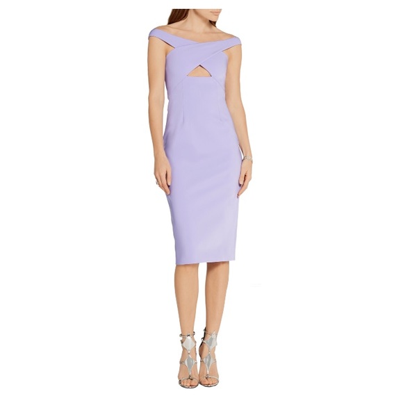 Cushnie et Ochs off shoulder cutout neoprene dress - Picture 1 of 6