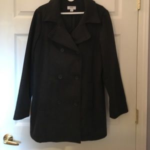 Old Navy wool charcoal grey Pea Coat XL