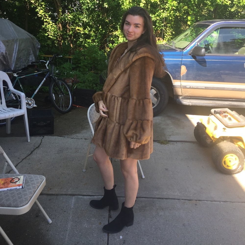 Jones New York Faux Mink Coat