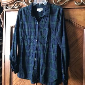 LAST CHANCE~Old navy flannel navy/green
