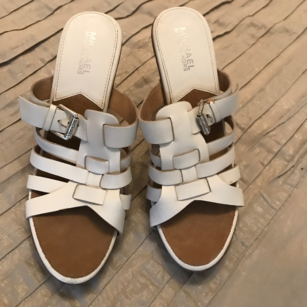 White Michael Kors Sandals