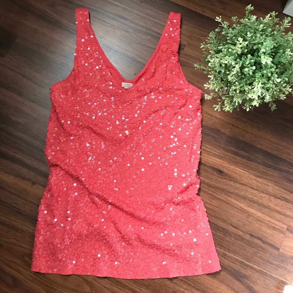 EUC J Crew sequin tank