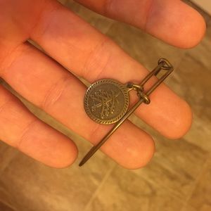 Alex & Ani Sword Of Power Emblem. Gold Band.