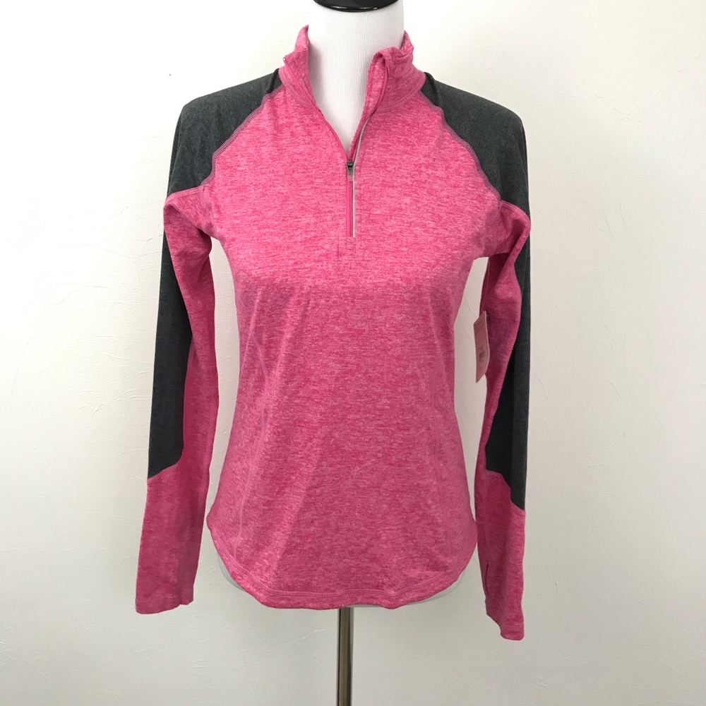 {Reebok} NWT Half Zip Running Mock Pullover Sz S