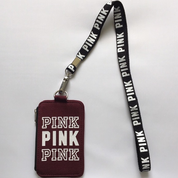 PINK Victoria's Secret Handbags - $20🖤Only 2 Left - New Maroon Love Pink ID Lanyard