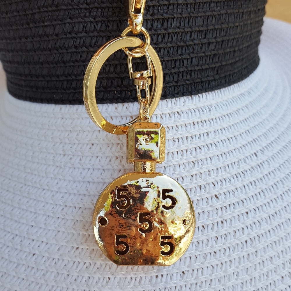 N.5 Perfume Rhinestone Keychain - Picture 2 of 3