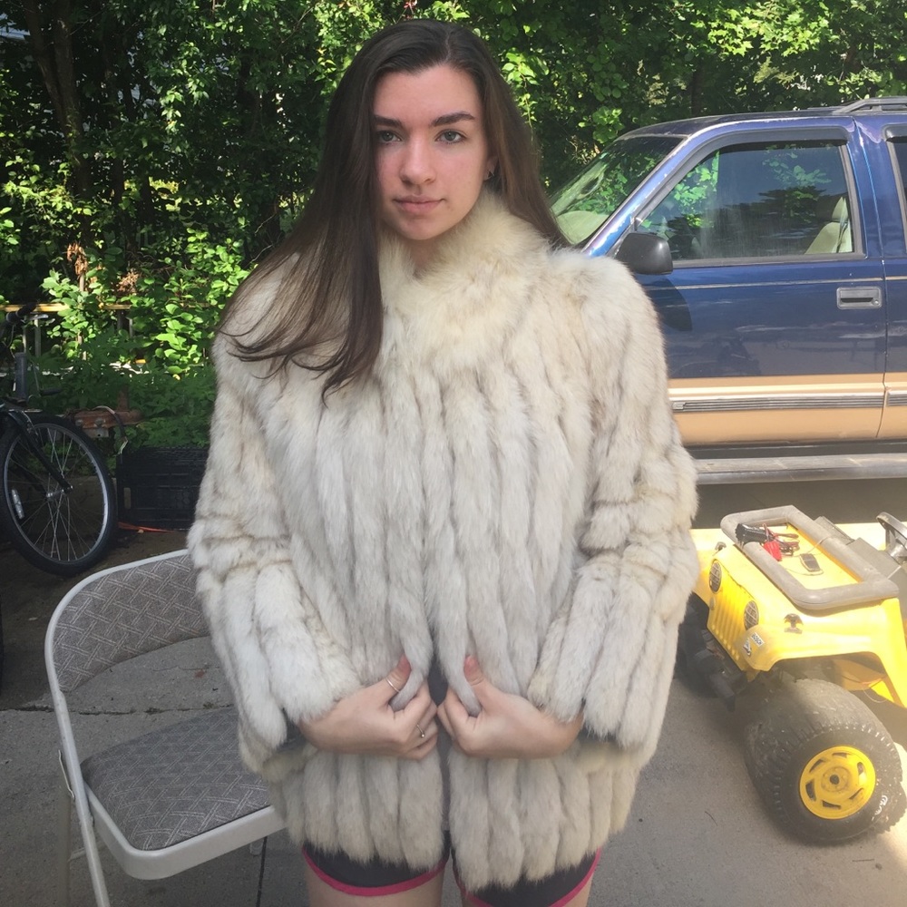 White Saga Fox Fur Coat