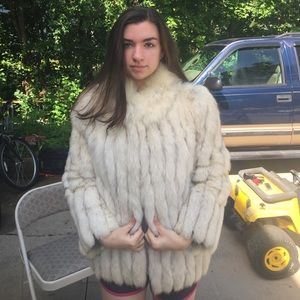 White Saga Fox Fur Coat