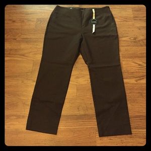 CharterClub Cropped Pant Classic Fit Brown Sz 16