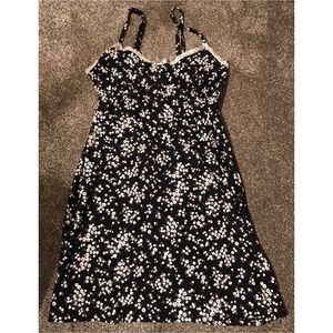 Black Floral Nightgown