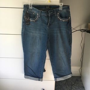 12P Earl Capri Embellished Jeans