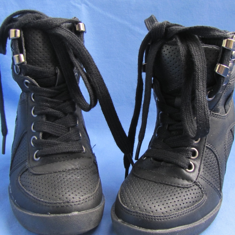 Mommy and Me Black Platform Sneakers